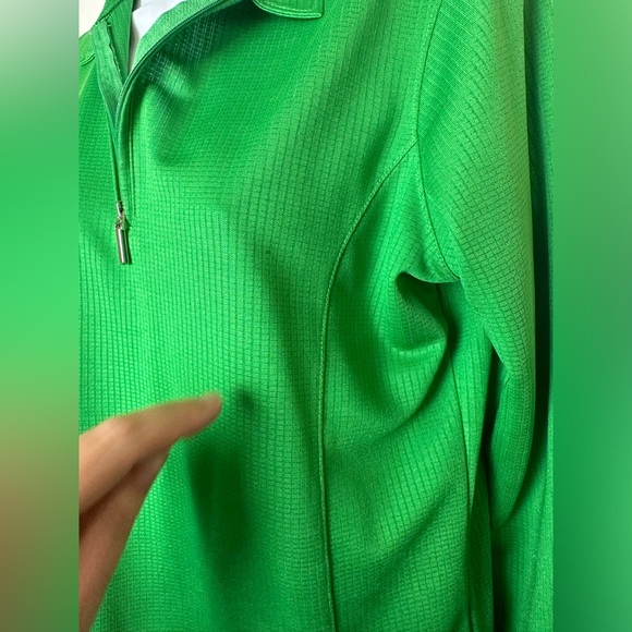 BERMUDA SANDS Green Golf Wick Away Technology Performance Jacket 1/4 Quarter Zip - Picture 5 of 12